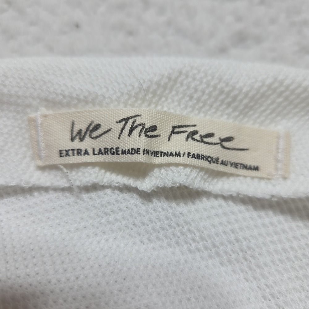 Free People Women's Ivory Fuji Off‎ the Shoulder Thermal Top Size XL - Picture 2 of 10